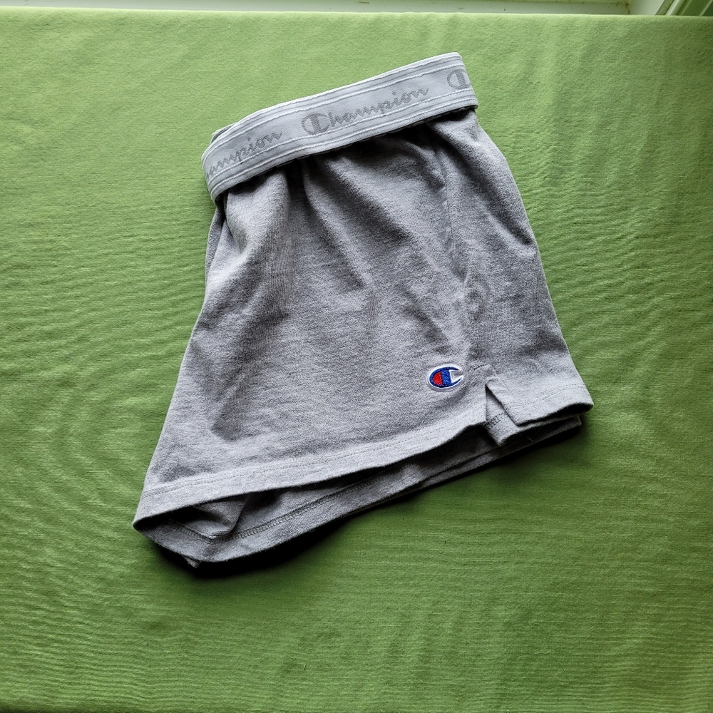 Champion's Women's Fold Over Shorts Grey Size Large